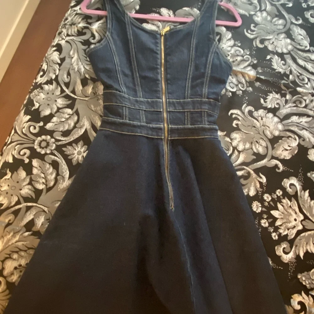 Authentic Versace Couture jean dress, size 4-6 US - Picture 4 of 16